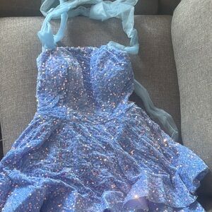 Sparkling Blue Kids Dress